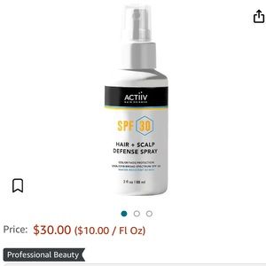 Actiiv Hair Science SPF 30 Hair + Scalp Defense Spray